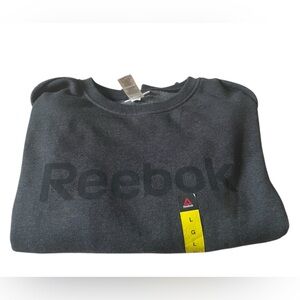 Reebok Black Crewneck Sweatshirt with Red Delta Logo